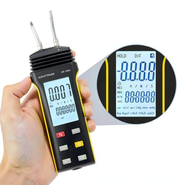 AOPUTTRIVER AP-189A Manometer High Accuracy Pressure Gauge-3