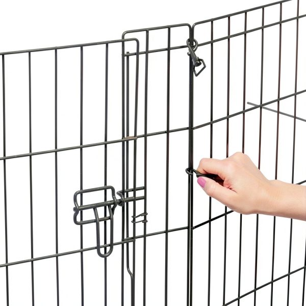 MidWest Playpen for Small Dogs Tool Free Setup Secure Door-7