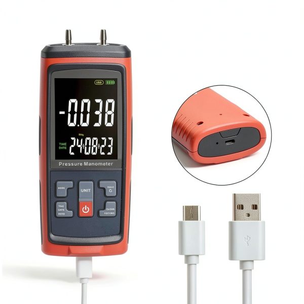 LANDTEK Digital Manometer Data Log Air Pressure Meter-7