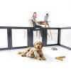 FXW Dog Playpen Transparent Panels Removable Divider-3