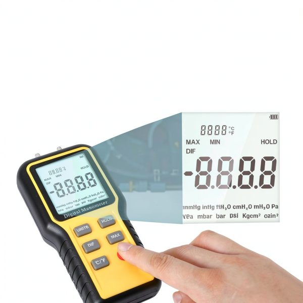 VKALTUL Digital Manometer High Resolution HVAC Gas Pressure-3