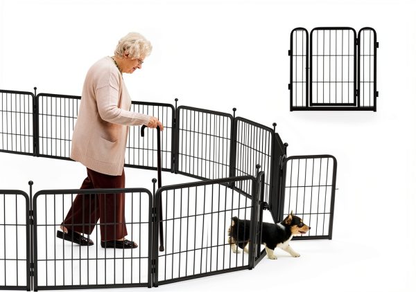 FXW Dog Playpen Portable Rust Proof Easy Assembly-2