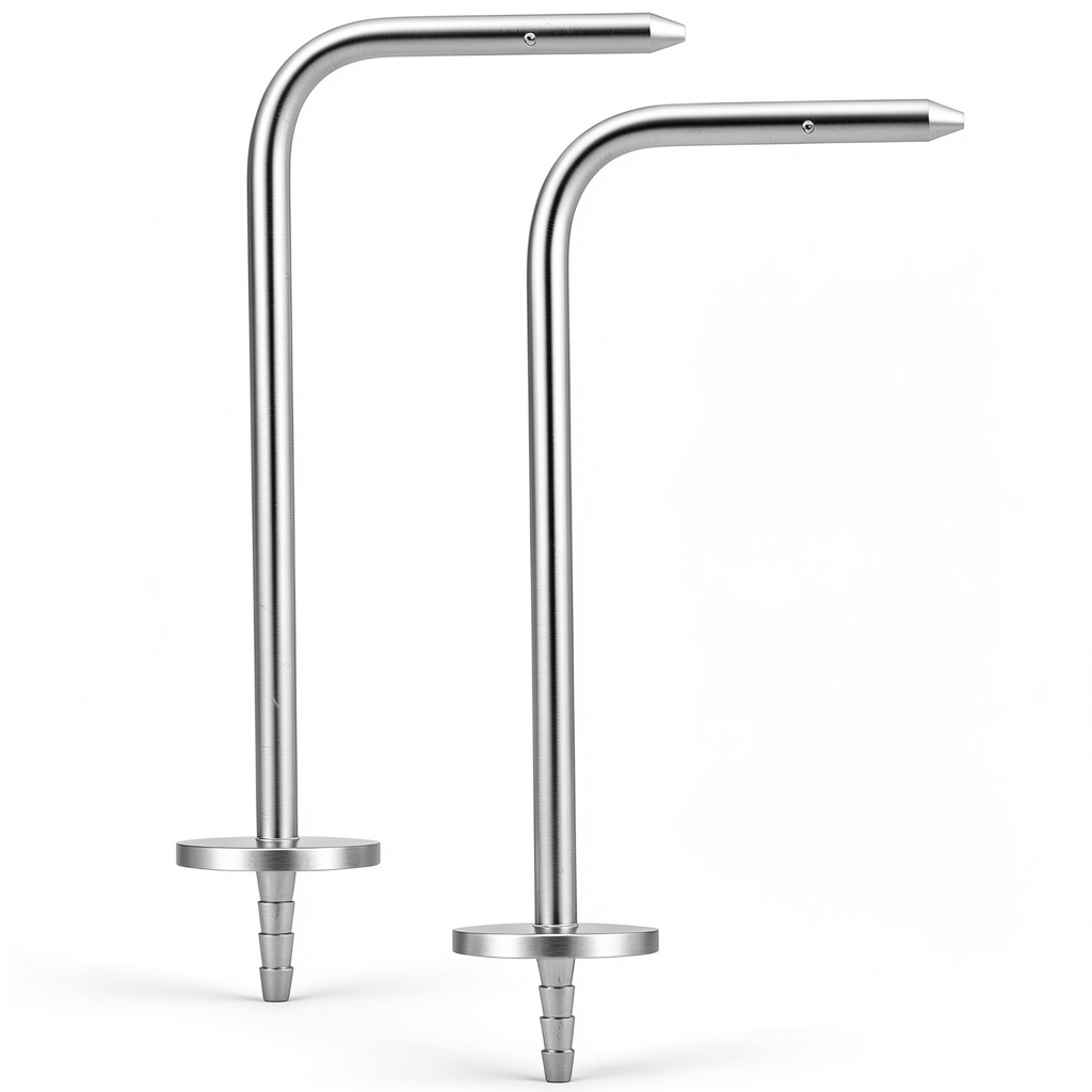 Ceoighe static pressure probe attached to a metal surface with magnetic flange