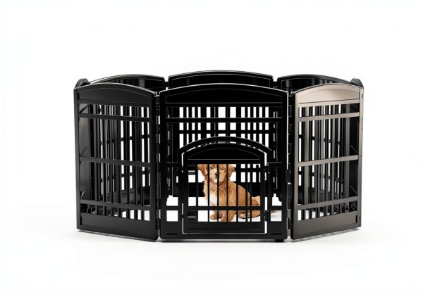 IRIS USA Dog Playpen Durable Plastic Indoor Outdoor Use-10