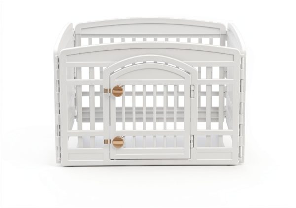 IRIS USA Dog Playpen Durable Plastic Indoor Outdoor Use-2