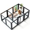 FXW Dog Playpen Transparent Panels Removable Divider-0