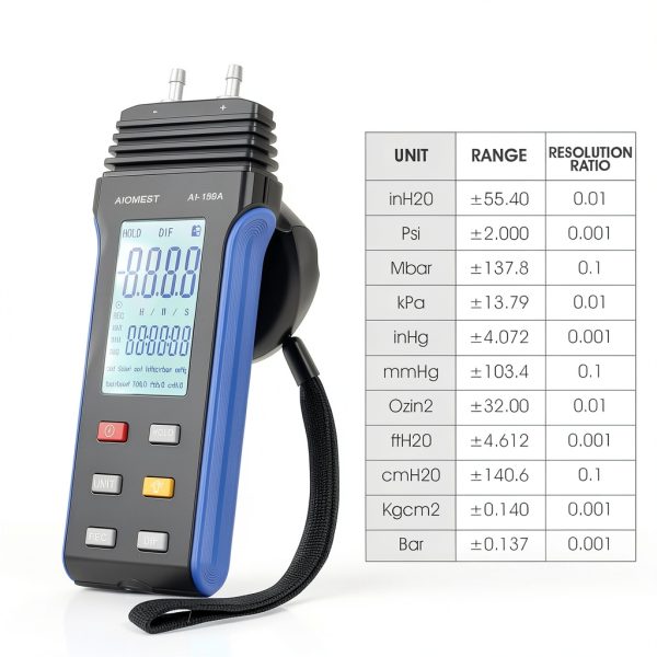 AIOMEST Digital Manometer Gas Pressure Tester HVAC Tools-2