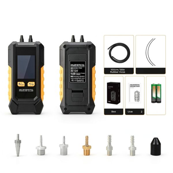 RALBIL Mini Manometer High Precision HVAC Gas Pressure-7