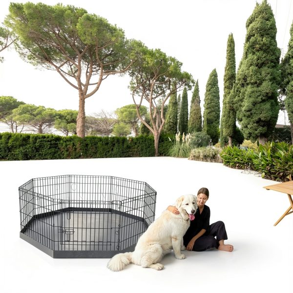 PETIME Dog Playpen Durable Oxford Fabric Foldable Pet Fence-5