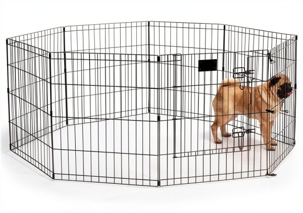 MidWest Playpen for Small Dogs Tool Free Setup Secure Door-2