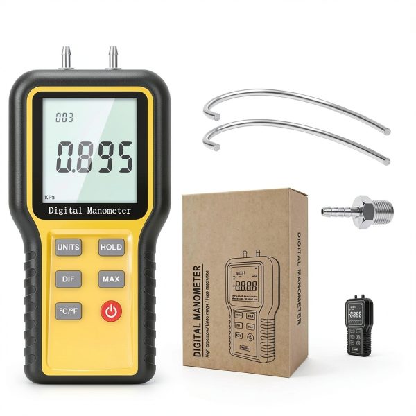 LYCEBELL Digital Manometer HVAC Gas Pressure Tester-6