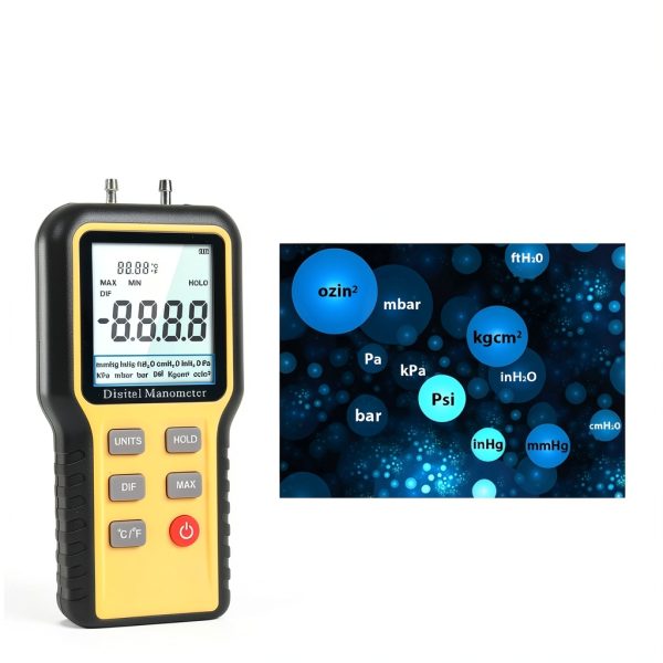 VKALTUL Digital Manometer High Resolution HVAC Gas Pressure-4