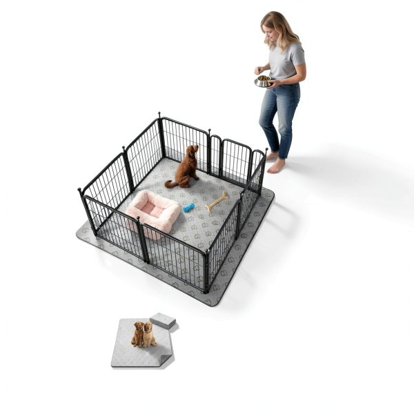 FXW Dog Playpen Portable Rust Proof Easy Assembly-1
