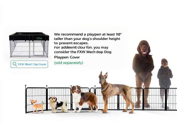 FXW Dog Playpen Portable Rust Proof Easy Assembly-6