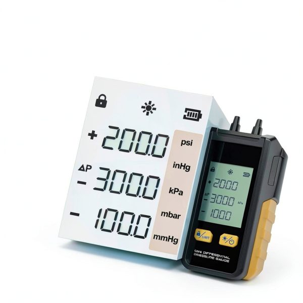RALBIL Mini Manometer High Precision HVAC Gas Pressure-6