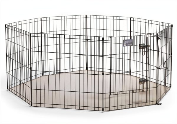 MidWest Playpen for Small Dogs Tool Free Setup Secure Door-0