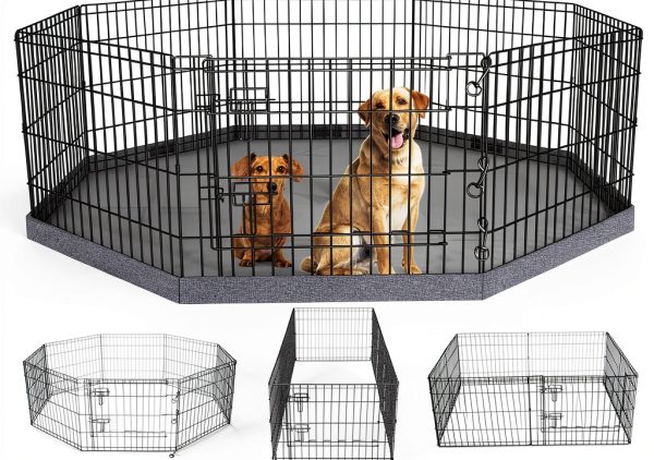 PETIME Dog Playpen Durable Oxford Fabric Foldable Pet Fence-0