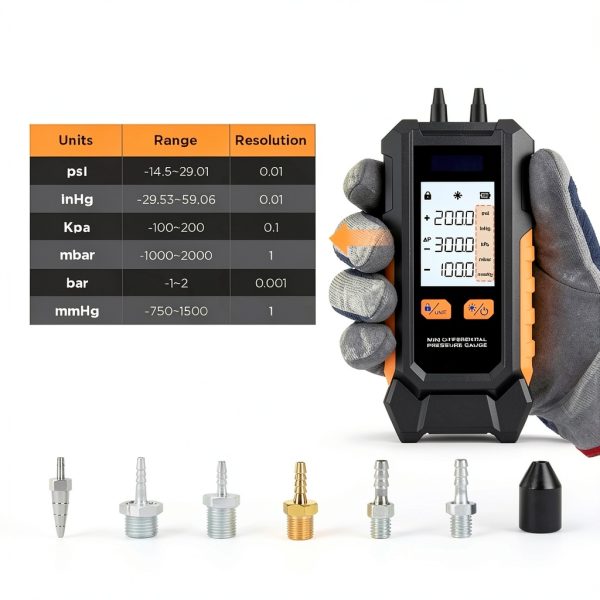YUANRI Digital Manometer 101 KPa to 200KPa-4