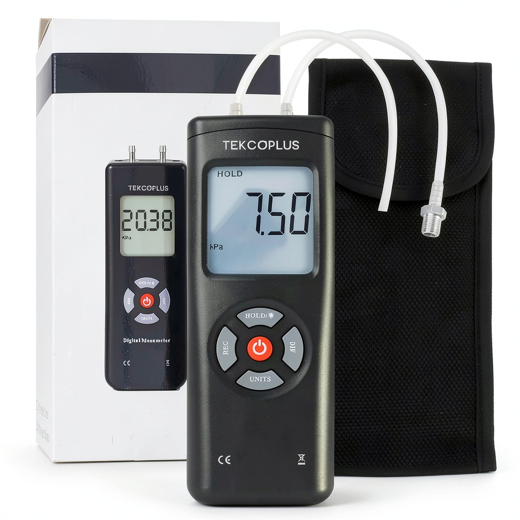 TekcoPlus Digital Manometer front view