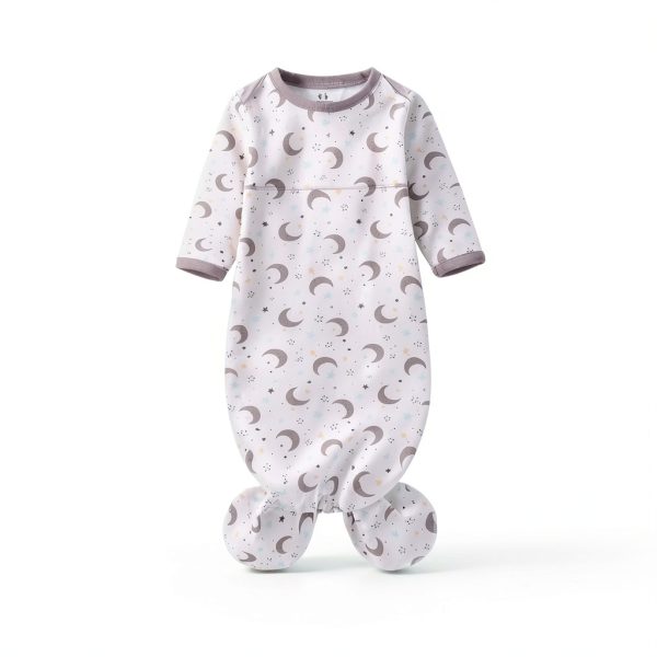 CozyCotton Baby Gown Set Newborn 0-12 Months Pine Tree Wave Sloth and-1