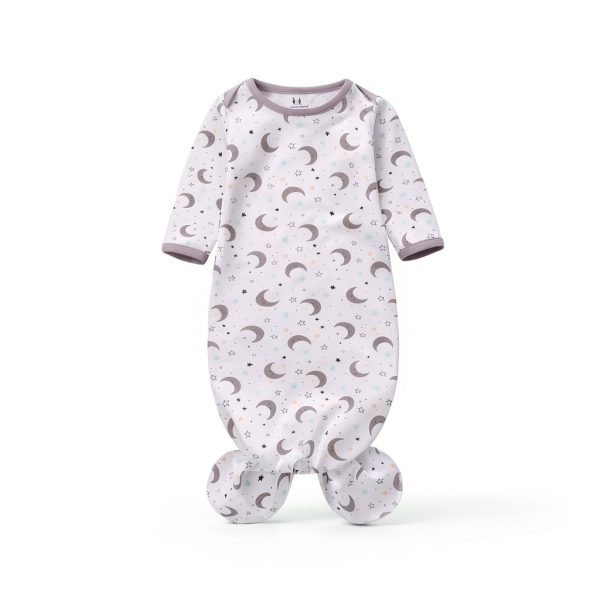 CozyCotton Baby Gown Set Newborn 0-12 Months Pine Tree Wave Sloth and-2