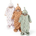 Baby Gown Gift Set by LittleDream - 0-3 Months Pine Tree & Moon-0