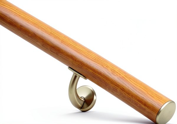 Modern Aluminum Handrail 3 FT Cherry Wood Grain by Picesa Wall Mounted-0