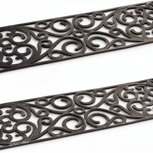 Rubber Stair Mat 10" x 30" 2-Pack by BirdRock Home Scroll Design-0