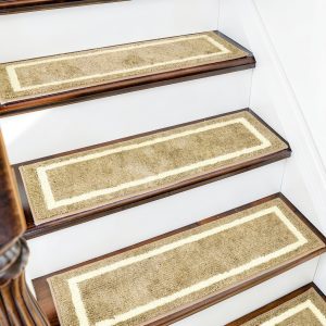 Stair Treads COSY HOMEER 15pc Beige 28×9in Non‑Slip Mat for Wood Steps-0