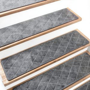 Stair Treads 15pcs Grey 8x30 Non‑Slip Machine Washable Rug-0